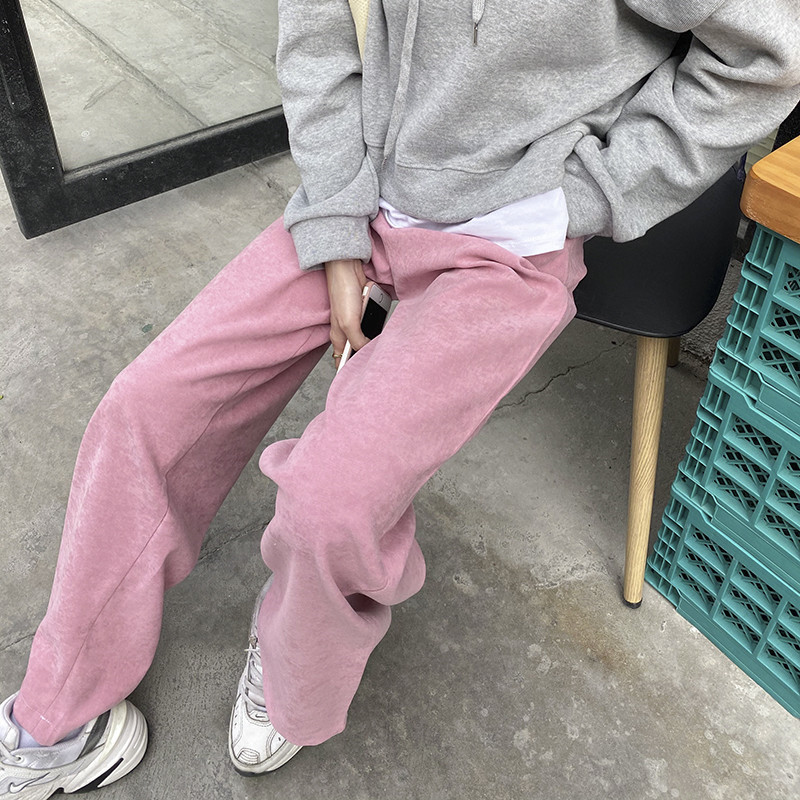 OL Elegant Minimalist High Waist Straight Wide Leg Pants Women Spring Autumn Casual Suit Trousers Female 210421