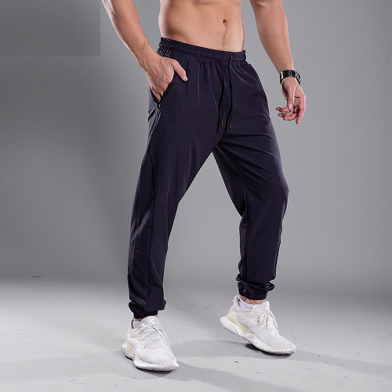 Men Running Pants Soccer Training = With Zipper Pockets Jogging Fitness Gym Pants Workout Sport Pants