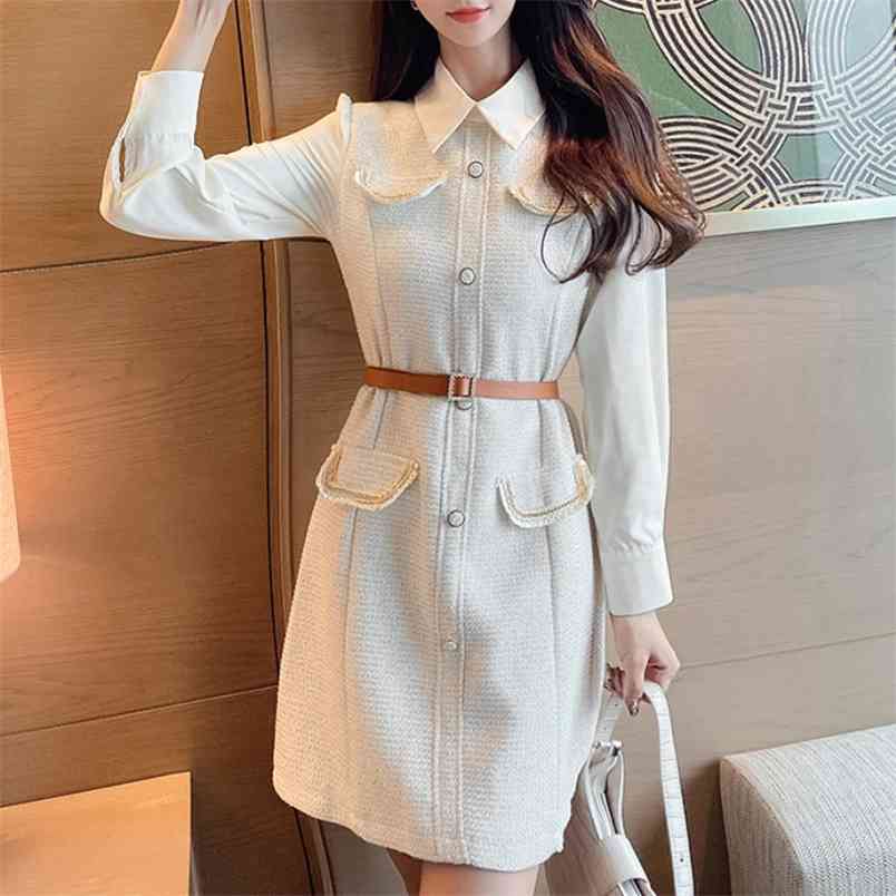 Vestidos Autumn Elegant Turn Down Collar Fashion Slim Tweed Dress Runway Women Single-breasted Woolen A Line Female 210519, Photo color
Vestidos Autumn Elegant Turn Down Collar Fashion Slim Tweed Dress Runway Women Single-breasted Woolen A Line Female 210519, Photo color