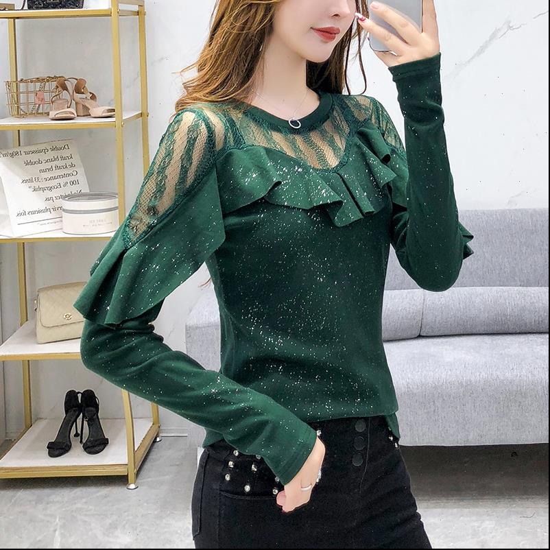 spring european women t shirt clothes fashion shiny patchwork lace ruffles ropa mujer long sleeve tees t03011, White
spring european women t shirt clothes fashion shiny patchwork lace ruffles ropa mujer long sleeve tees t03011, White