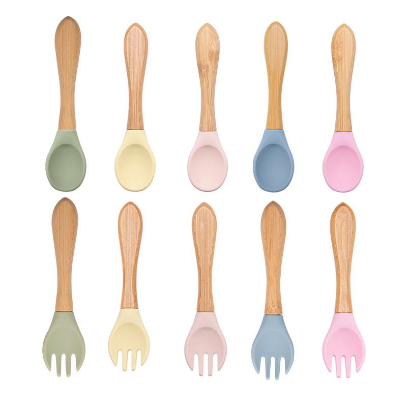 Cups, Dishes & Utensils 2PCS Baby Bamboo Fork Silicone Wooden Solid Feeding Spoon Set Toddlers Infant Accessories Supplies BPA Free
Cups, Dishes & Utensils 2PCS Baby Bamboo Fork Silicone Wooden Solid Feeding Spoon Set Toddlers Infant Accessories Supplies BPA Free