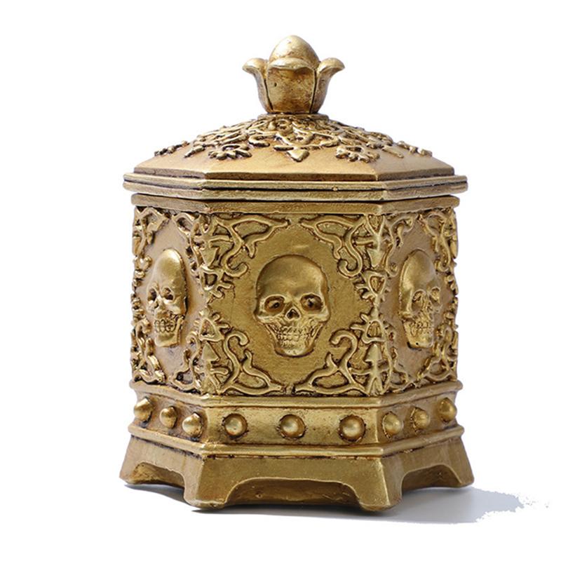 Sunglasses Frames Ly Vintage Golden Sixs-Sided Skull Jewelry Box Storage Dust For Home Decor Office Car Desktop
Sunglasses Frames Ly Vintage Golden Sixs-Sided Skull Jewelry Box Storage Dust For Home Decor Office Car Desktop
