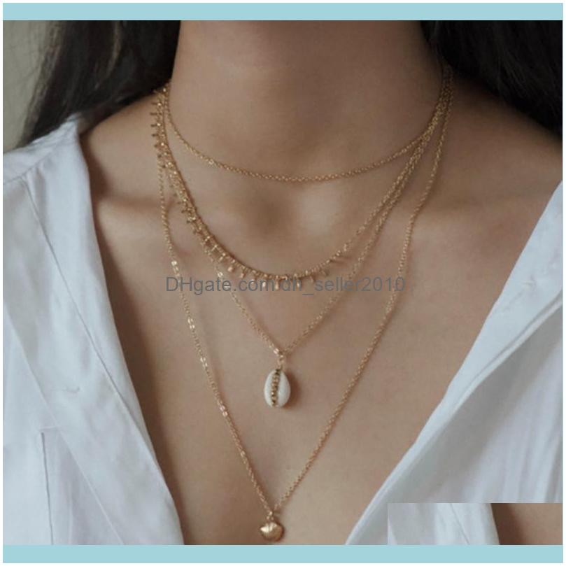 Jewelrygold Color Choker Necklace For Women 4 Layers Fan Shells Beads Pendant Chain Necklaces & Pendants Veet Chokers Fashion Jewelry Drop D
Jewelrygold Color Choker Necklace For Women 4 Layers Fan Shells Beads Pendant Chain Necklaces & Pendants Veet Chokers Fashion Jewelry Drop D