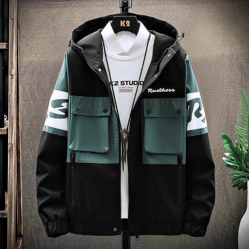 Spring Autumn Casual Streetwear Slim Jacket Windbreaker Arrival Jackets Men's Hip Hop M-3XL Top Coat Zipper Clothes