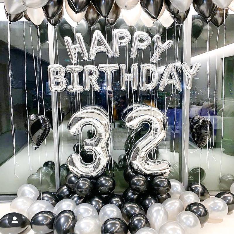 Party Decoration Silver Black Style Foil Letter Number Balloons Baby Shower Helium Ballon Happy Birthday Kids Adult Supplies
Party Decoration Silver Black Style Foil Letter Number Balloons Baby Shower Helium Ballon Happy Birthday Kids Adult Supplies