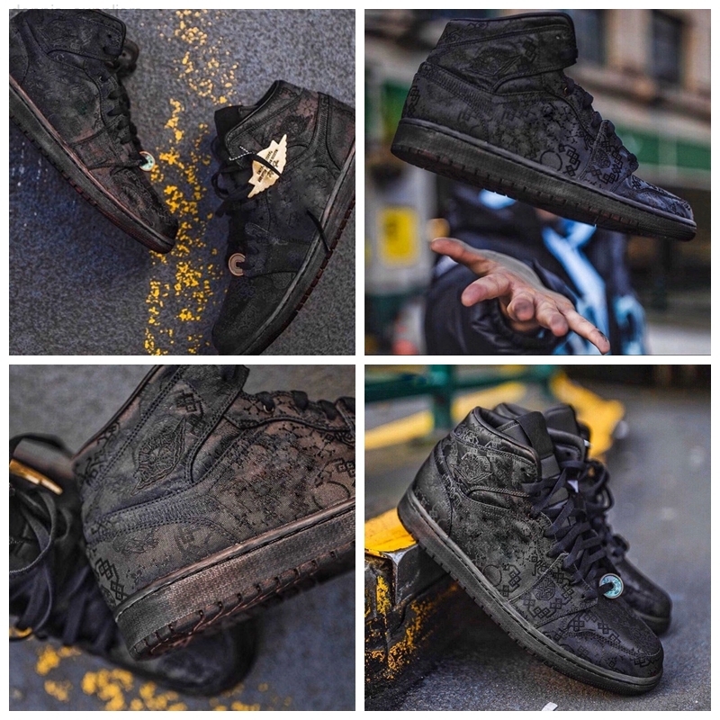 2021 CLOT x 1 Mid Fearless Edison Chen Basketball black silk double ribbed version Retro Mens running Shoes Sport Sneakers CU2804-100, 02
2021 CLOT x 1 Mid Fearless Edison Chen Basketball black silk double ribbed version Retro Mens running Shoes Sport Sneakers CU2804-100, 02