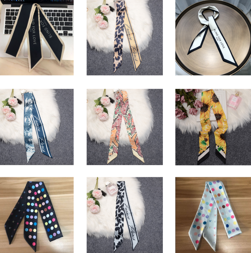 19 Styles Fashion Ladies Luxury Brand Design Animal Letter Print Headscarves Retro Wild Polka Dots High-quality Silk Scarf Ribbon Headdress Elegant Accessories
19 Styles Fashion Ladies Luxury Brand Design Animal Letter Print Headscarves Retro Wild Polka Dots High-quality Silk Scarf Ribbon Headdress Elegant Accessories