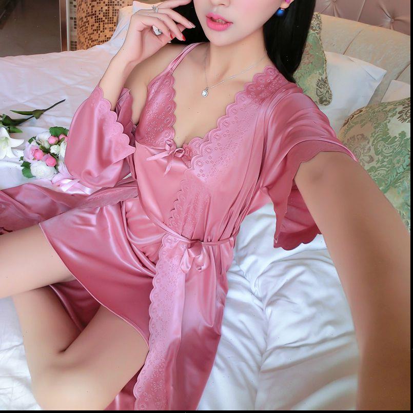 smooth satin nightwear womens sleepwears lingerie suit dress sleep clothes nightie robe gown arrivals, Black;red
smooth satin nightwear womens sleepwears lingerie suit dress sleep clothes nightie robe gown arrivals, Black;red
