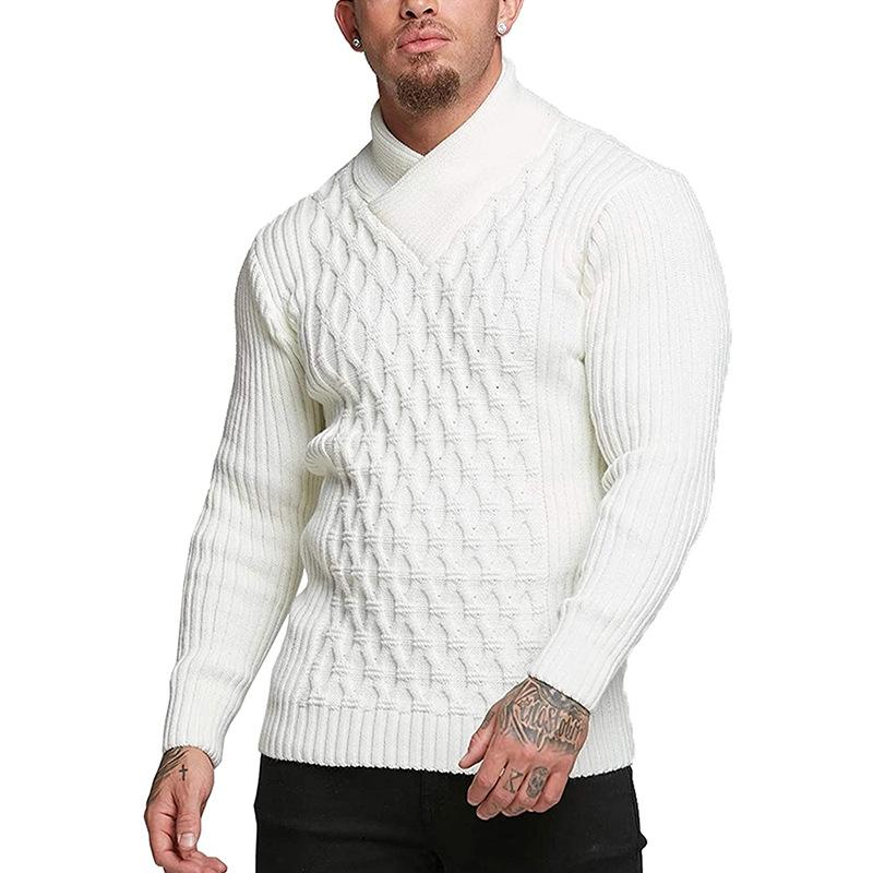Men's Sweaters Knitwear Pullover Long Sleeve Sweater Fashion Casual High Quality Scarf-Necked Patchwork Texture Clothing, Black
Men's Sweaters Knitwear Pullover Long Sleeve Sweater Fashion Casual High Quality Scarf-Necked Patchwork Texture Clothing, Black