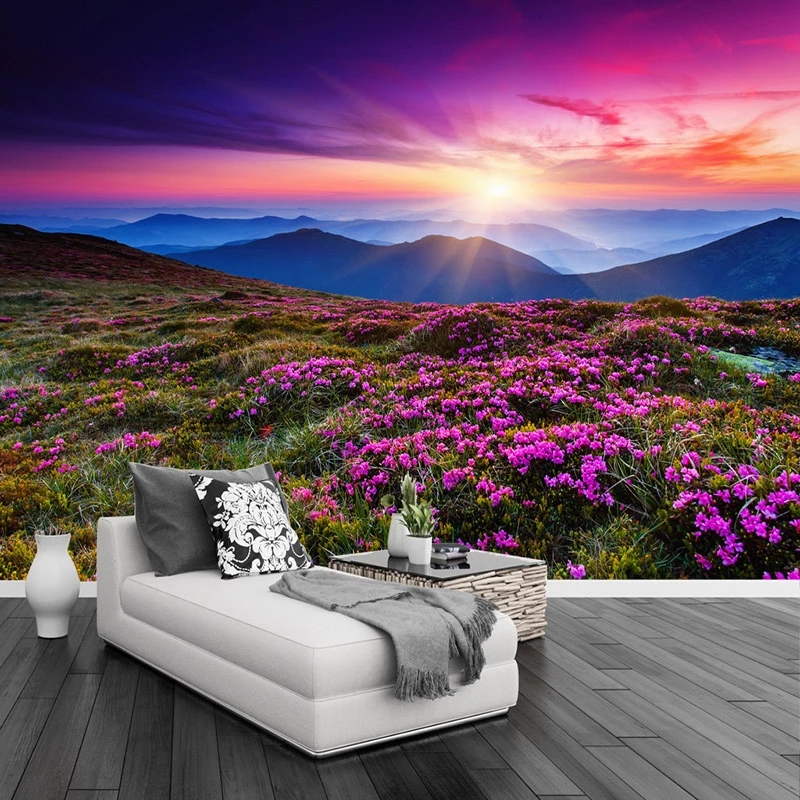Custom Size Wallpaper 3D Pastoral Nature Landscape Photo Wall Mural Living Room Bedroom Background Painting