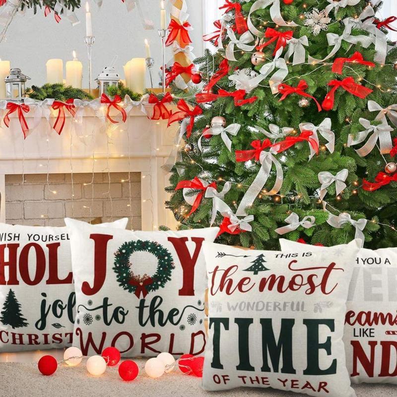 Christmas Decorations 4Pcs Theme Pillowcase Snowman Letter Santa Claus Pattern Office Home Living Room Decor Sofa Cushion Cover
Christmas Decorations 4Pcs Theme Pillowcase Snowman Letter Santa Claus Pattern Office Home Living Room Decor Sofa Cushion Cover