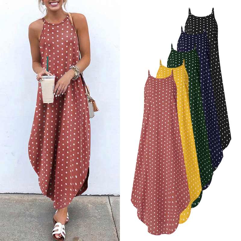 Stylish Summer Maxi Dress Womens Print Sundress VONDA 2021 Asymmetrical Halter Dresses Vestidos Split Beach Dresses Robe Femme, Style 1 black
Stylish Summer Maxi Dress Womens Print Sundress VONDA 2021 Asymmetrical Halter Dresses Vestidos Split Beach Dresses Robe Femme, Style 1 black