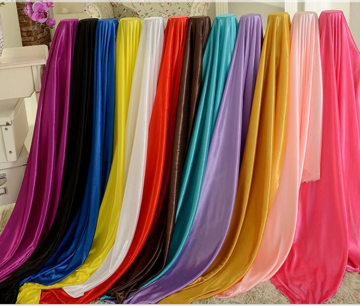 Solid Color Satin Fabric Curtain - Perfect for Wedding Decorations & Performance Costumes (Width 150CM)