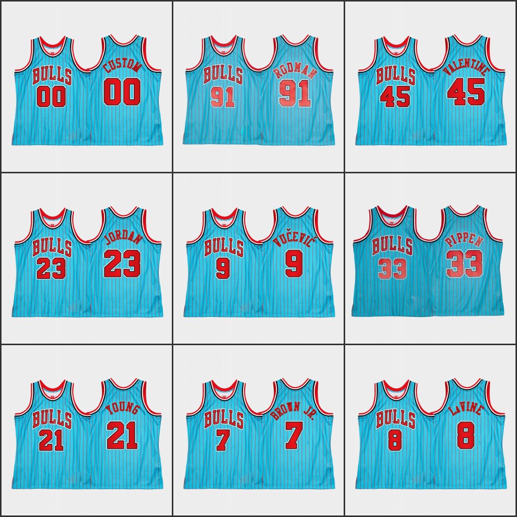 Chicago's Bulls's Men Dennis Rodman Michael Jor dan Scottie Pippen Nikola Vucevic Custom Blue Reload 2.0 Hardwood's Classics Jersey, Black
Chicago's Bulls's Men Dennis Rodman Michael Jor dan Scottie Pippen Nikola Vucevic Custom Blue Reload 2.0 Hardwood's Classics Jersey, Black