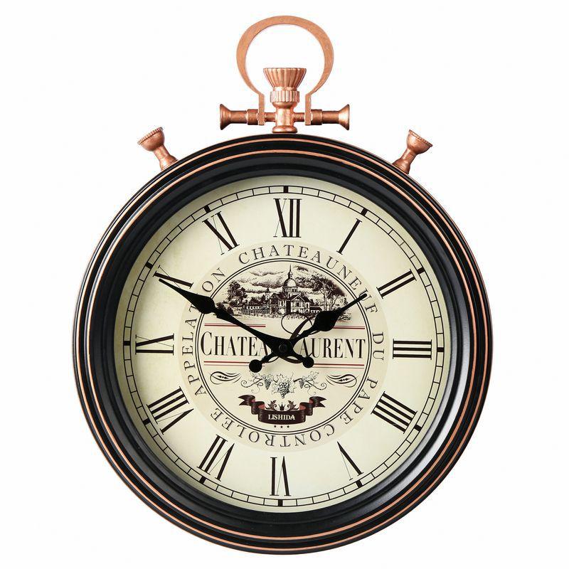 Large Retro Wall Clock Modern Design American Country Metal Clocks Home Decor Living Room Decoration Mechanism Gift Ideas