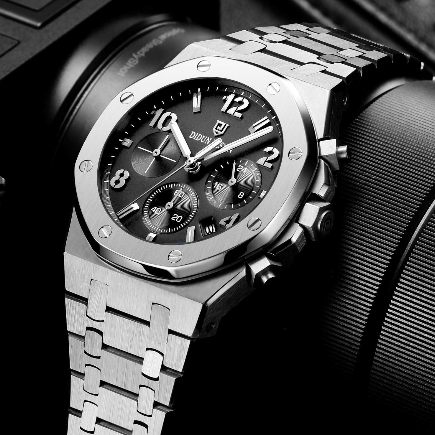DIDUN watch men luxury steel quartz business chronograph sports Wristes 30M waterproof 210728, Vbsbl
DIDUN watch men luxury steel quartz business chronograph sports Wristes 30M waterproof 210728, Vbsbl