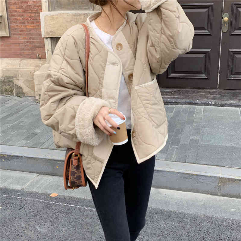 downs Winter Solid Lambswool Patchwork Women Coat Thick Warm Loose Casual Jacket Female Outwear Elegant Tops, Black
downs Winter Solid Lambswool Patchwork Women Coat Thick Warm Loose Casual Jacket Female Outwear Elegant Tops, Black