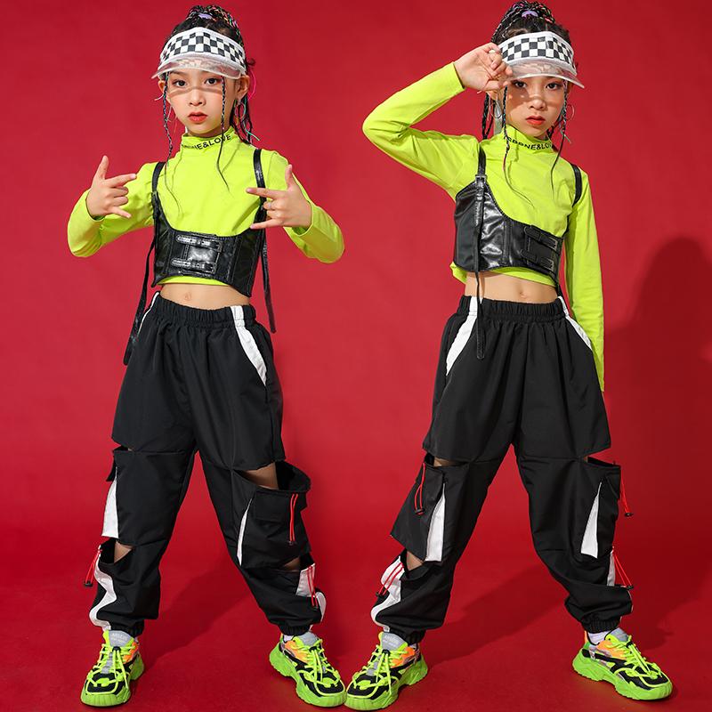 Stage Wear Girls Jazz Hip Hop Dance Clothes Long Sleeves Tops 2021 Cargo Pants Performance Outfits Ballroom Dancing Rave BL6865
Stage Wear Girls Jazz Hip Hop Dance Clothes Long Sleeves Tops 2021 Cargo Pants Performance Outfits Ballroom Dancing Rave BL6865