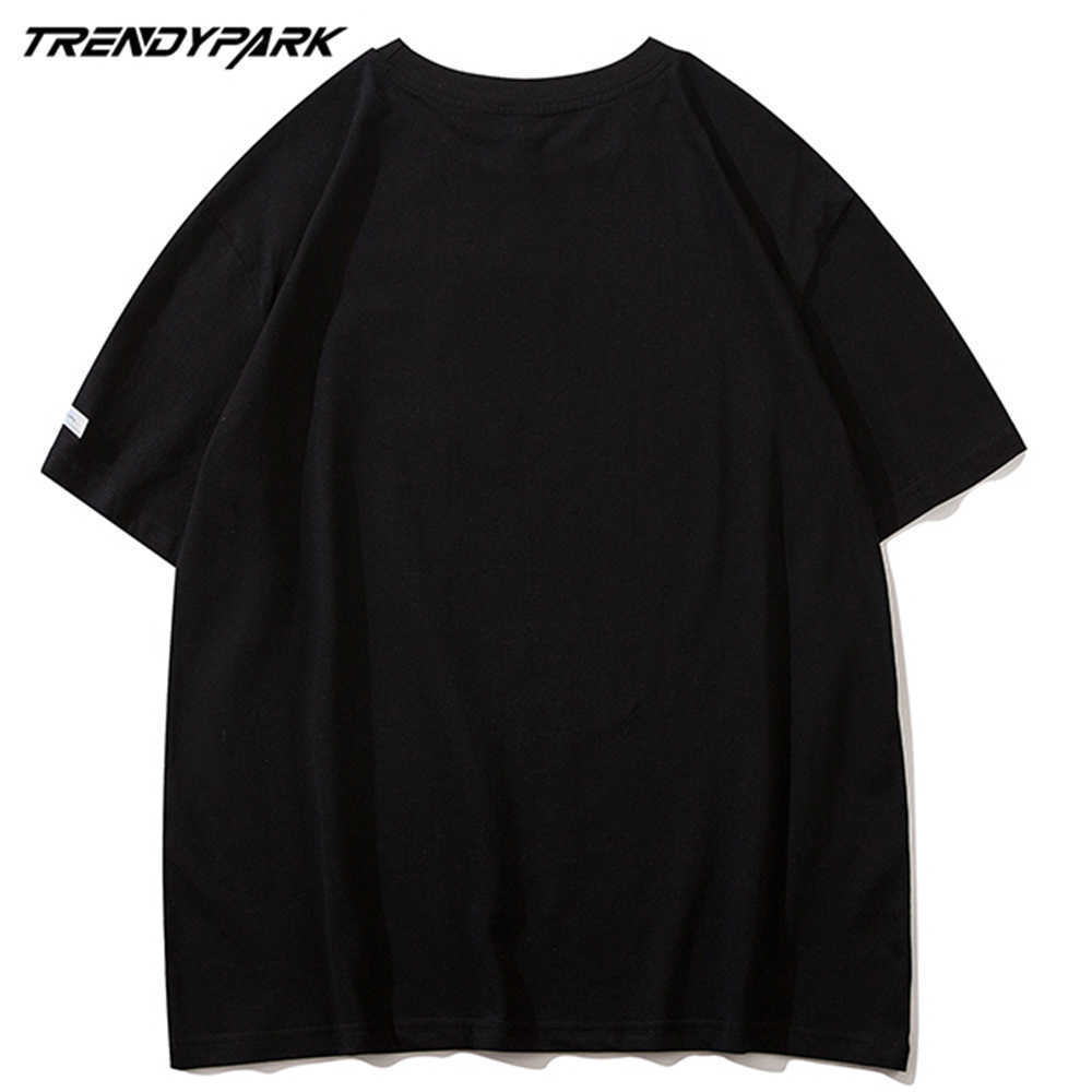 Men's T-shirt Creative Ears Printing Summer Short Sleeve Hip Hop Oversize Cotton Casual Harajuku Streetwear Tops Tee T-shirts 210601