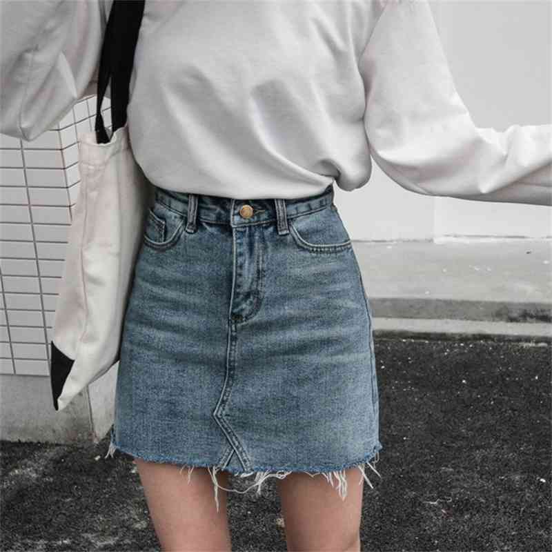 Spring And Summer Korean Version Of Versatile Bag Hip Skirt Retro Hong Kong Style High Waisted Slim Denim 210608, Burgundy
Spring And Summer Korean Version Of Versatile Bag Hip Skirt Retro Hong Kong Style High Waisted Slim Denim 210608, Burgundy