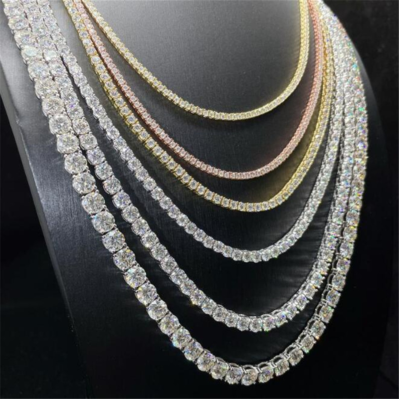 Choucong Rose Gold Fill White Topaz CZ Dia Pendant Necklace, Hip Hop Chains for Women Free shipping