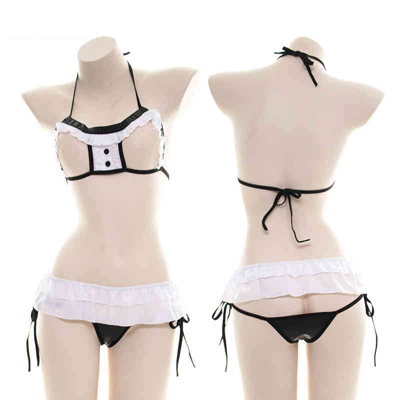 Sexy Maid Openwork Bikini Pajamas Japanese Three-point Cute Lace Underwear Open Cup Bra Women Lingerie Set Exotic Apparel, Red
Sexy Maid Openwork Bikini Pajamas Japanese Three-point Cute Lace Underwear Open Cup Bra Women Lingerie Set Exotic Apparel, Red