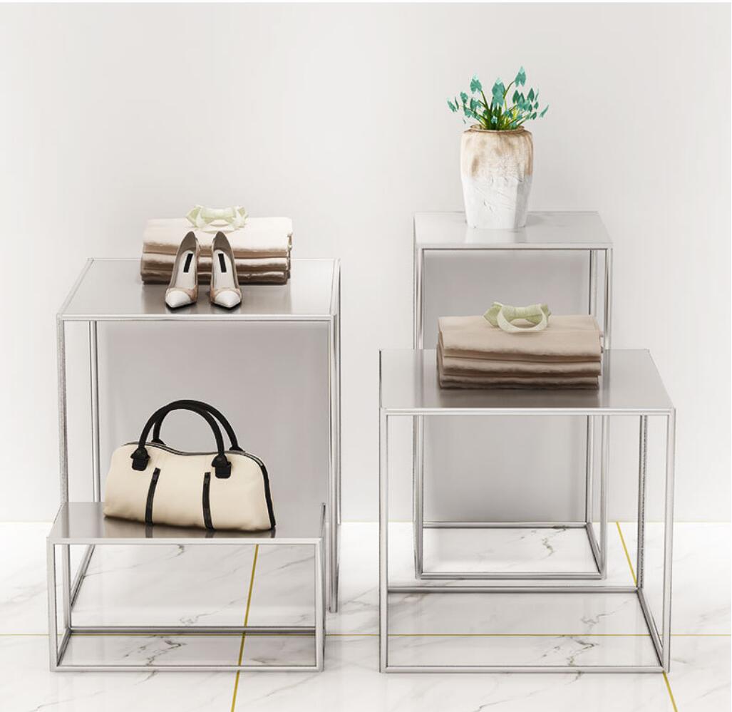 Women's clothing store racks Commercial Furniture water display stand show window decoration cloth zhongdaotai bag runwater storage cabinet