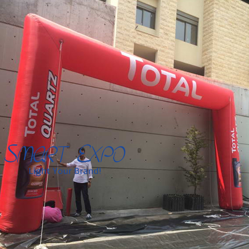 Sports Inflatable Arch Entrance 0.8xW8xH4m Advertising Square Archway with Custom Printing and Blower