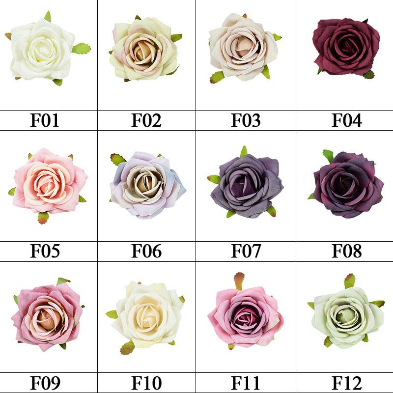 5/10pcs 7cm Artificial Rose Silk Flower Head High Quality Wedding Home Decoration DIY Wreath Scrapbook Fake Supplies Decorative Flowers & Wr