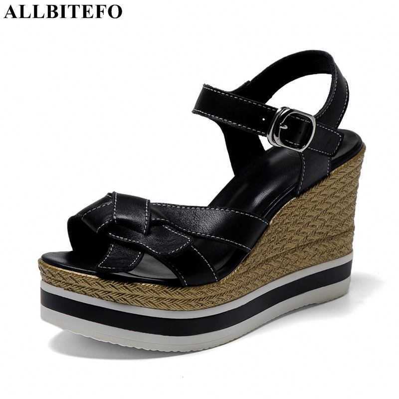 ALLBITEFO Waterproof Platform Shoes Wedges Heel Genuine Leather Women Heels Sandals Summer Fashion Party Girls Shoes Sandals 210611, As picture
ALLBITEFO Waterproof Platform Shoes Wedges Heel Genuine Leather Women Heels Sandals Summer Fashion Party Girls Shoes Sandals 210611, As picture
