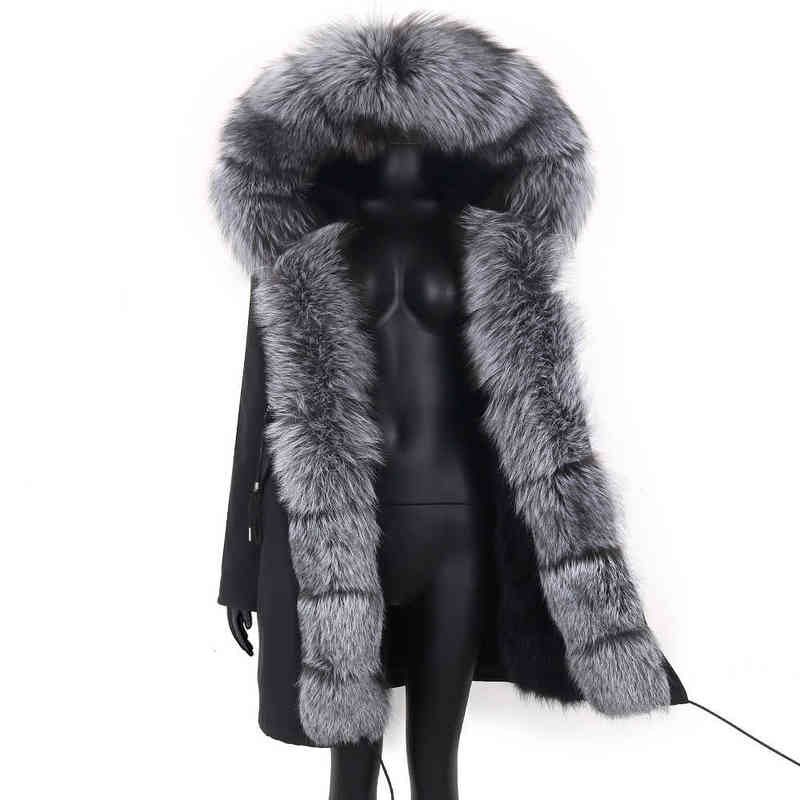 Womens Winter Coats Long Waterproof Parkas Real Fur Streetwear Woman Winter Jacket Oversized Overcoat Removable 211206