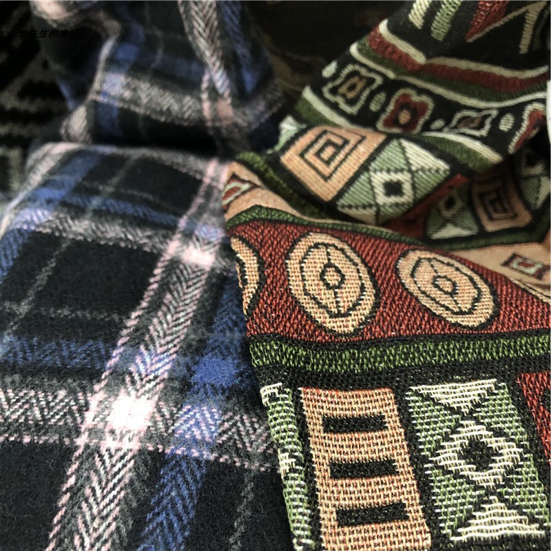 Winter Hip Hop Vintage Snap Button Long Sleeve Shirts Men Fashion Casual Streetwear Oversized Coat Male Shirt Tops Black Plaid 210410