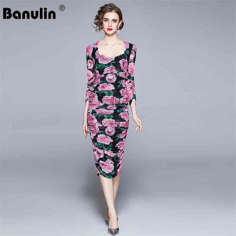 Banulin Women Floral Print Ruched Pleated Dress Spring Summer Sexy Eleastic Mesh Pencil Festa Party Robe Vestidos 210603, Yellow
Banulin Women Floral Print Ruched Pleated Dress Spring Summer Sexy Eleastic Mesh Pencil Festa Party Robe Vestidos 210603, Yellow