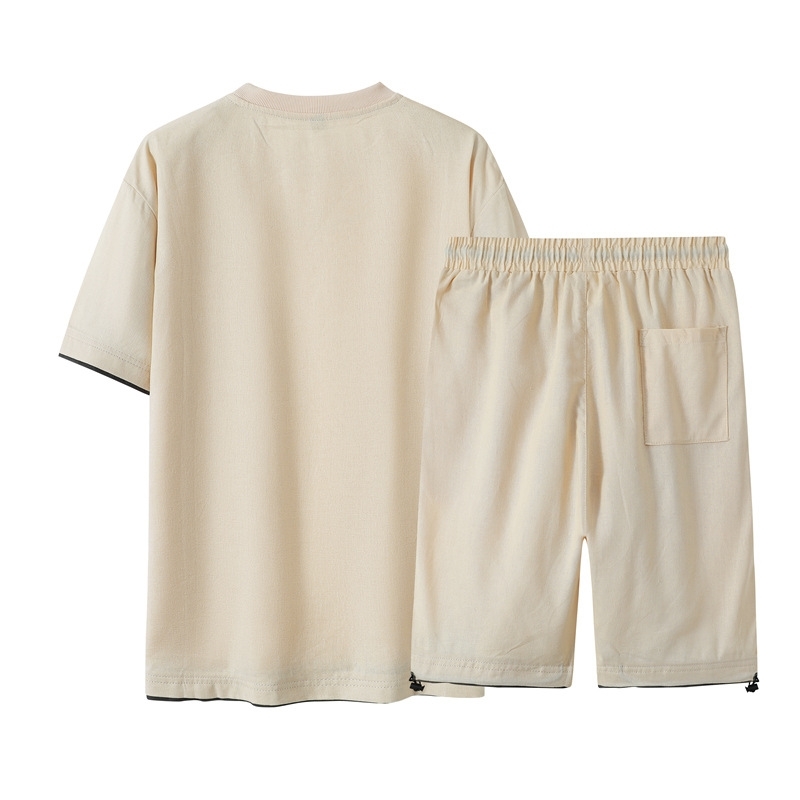 2021 summer men's short sleeve T-shirt cotton hemp simple loose trend running leisure sports suit, Gray
2021 summer men's short sleeve T-shirt cotton hemp simple loose trend running leisure sports suit, Gray