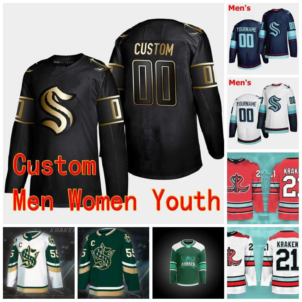 2020-21 Season Seattle Kraken Ice Hockey Jersey 32nd New Team Custom Mens Womens Youth Home Road Golden Edition Stitched Ice Hockey Jerseys, Youth navy blue
2020-21 Season Seattle Kraken Ice Hockey Jersey 32nd New Team Custom Mens Womens Youth Home Road Golden Edition Stitched Ice Hockey Jerseys, Youth navy blue