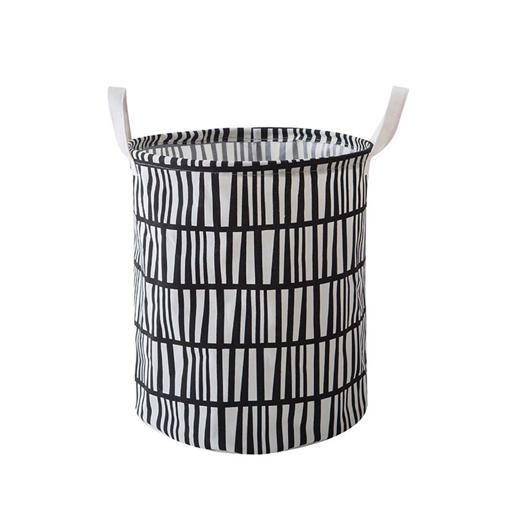 Folding round storage bin in the laundry basket of the large waterproof basket equipped with fists