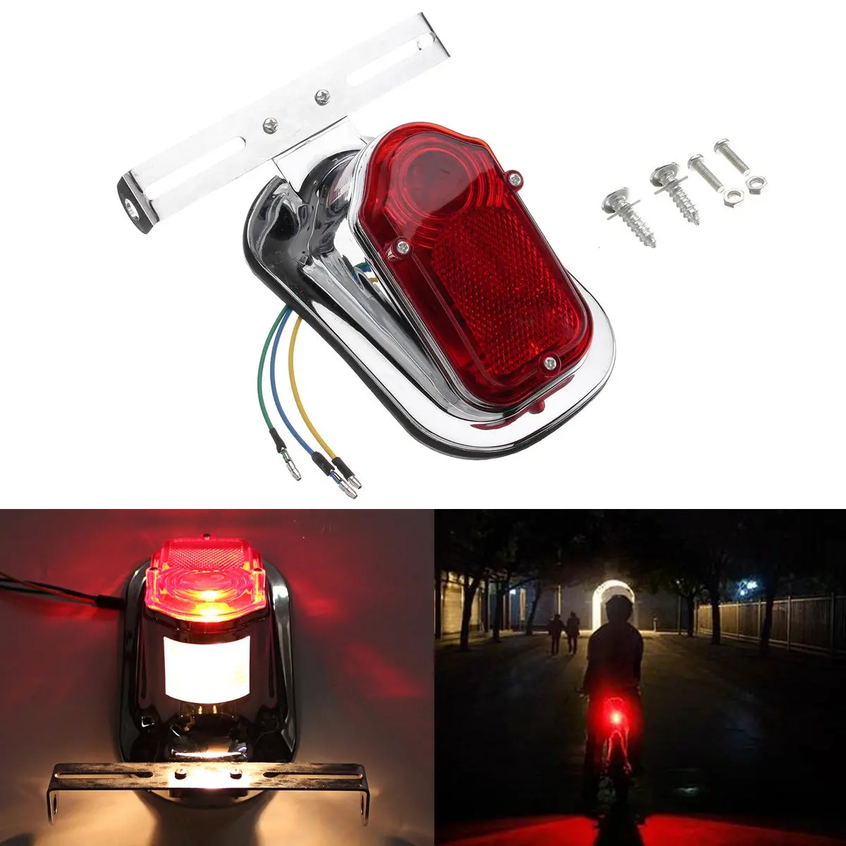 Motorcycle Rear Tail Lights Brake Stop Light Lamp License Plate Bracket For Chopper Cafe Race
Motorcycle Rear Tail Lights Brake Stop Light Lamp License Plate Bracket For Chopper Cafe Race
