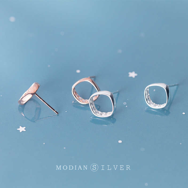 Charm 925 Sterling Silver Square Fashion Stud Earrings for Women Lucky Jewelry Rose Gold Color Korean Style 210707
Charm 925 Sterling Silver Square Fashion Stud Earrings for Women Lucky Jewelry Rose Gold Color Korean Style 210707