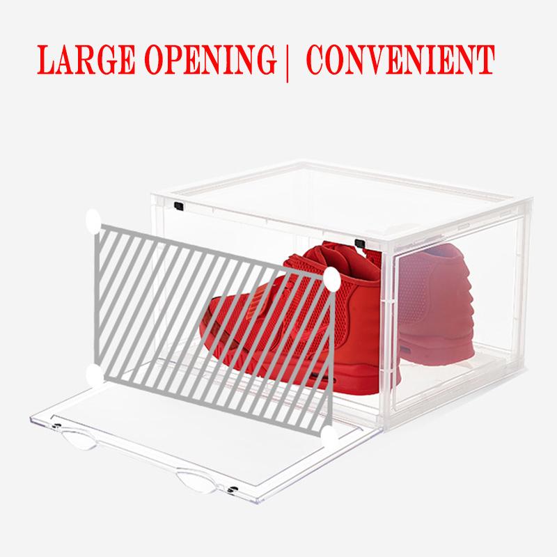 Sneaker Shoe Box Acrylic Display Shoes Storage Case Organizers Stackable Foldable LKS99 Clothing & Wardrobe
