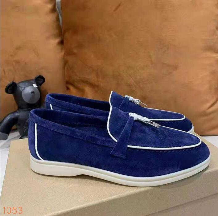 Suede Leather loro Mens dress shoes lock summer Walk Women party Flats Moccasin business shoe gift 34-46
Suede Leather loro Mens dress shoes lock summer Walk Women party Flats Moccasin business shoe gift 34-46