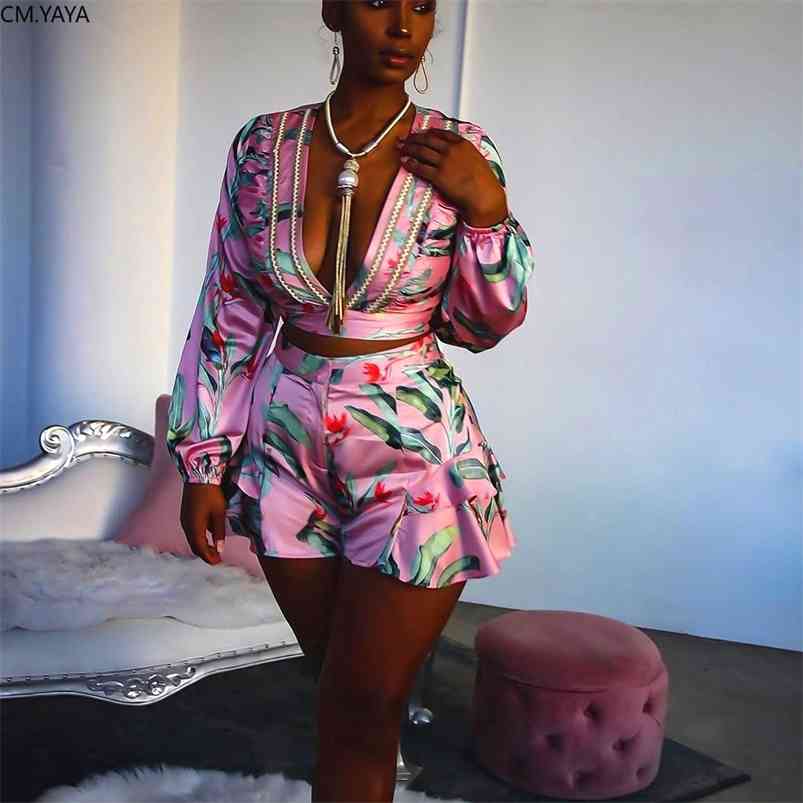 Summer Women Set Tracksuits Beach Bohe Floral Print Tops+Shorts Sexy Night Club Party Street Two Piece Suit Outfits G1979 210721, Multi
Summer Women Set Tracksuits Beach Bohe Floral Print Tops+Shorts Sexy Night Club Party Street Two Piece Suit Outfits G1979 210721, Multi