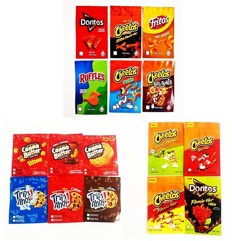 10 types Potato chips 600mg Cheetos puffs mylar bags resealable edibles DORITOS Cheese Fritos Ruffles Worm Canna Butter Packaging
10 types Potato chips 600mg Cheetos puffs mylar bags resealable edibles DORITOS Cheese Fritos Ruffles Worm Canna Butter Packaging