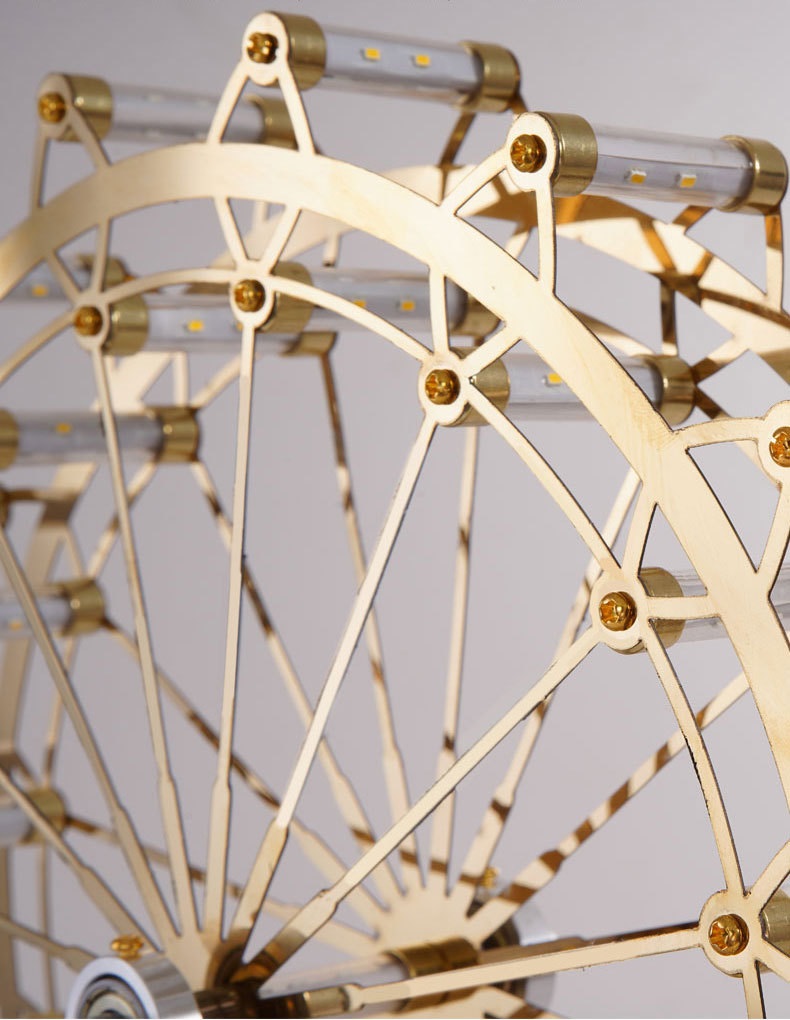Nordic Personality Ferris Wheel Table Lamp Creative Home Decoration Ornaments Living Room Bedroom TV Cabinet 3D Desk Lighting R382