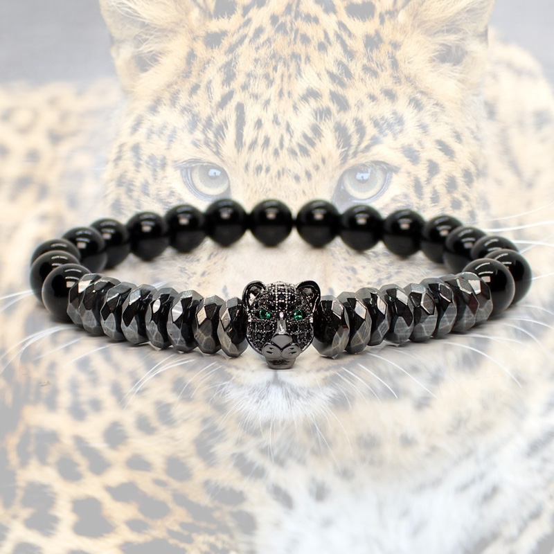 Natural stone Beads Leopard Bracelet Men Bracelets For Women Pulseras Hombre Man bransoletki Mens Jewellery Armband Bracciale, Black
Natural stone Beads Leopard Bracelet Men Bracelets For Women Pulseras Hombre Man bransoletki Mens Jewellery Armband Bracciale, Black