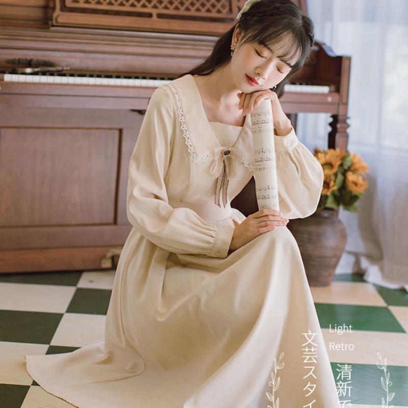 Girl's Dresses Sweet Teens Student Girl Cute Kawaii Dress Women Long Sleeve Bowknot Pure Color Mid-length Spring Autumn, Pink
Girl's Dresses Sweet Teens Student Girl Cute Kawaii Dress Women Long Sleeve Bowknot Pure Color Mid-length Spring Autumn, Pink
