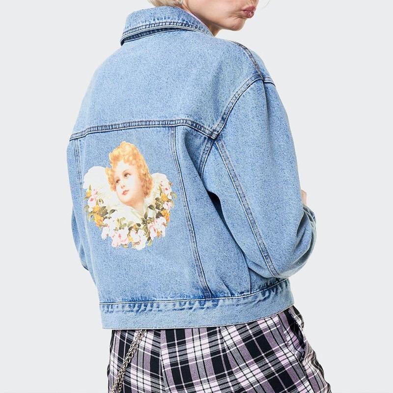 women's jackets chic street girls angelic denim jacket women vintage washed blue jeans gothic punk harajuku coats for outerwear, Black;brown
women's jackets chic street girls angelic denim jacket women vintage washed blue jeans gothic punk harajuku coats for outerwear, Black;brown