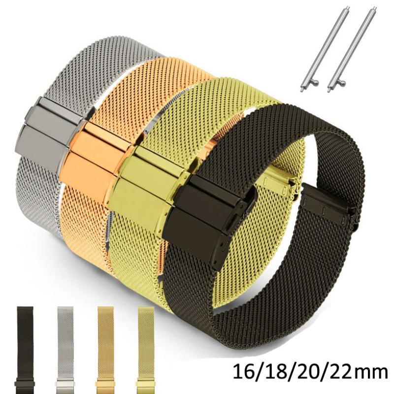 Watch Bands Quick Release Pins Strap 16mm 18mmm 20mm 22mm Stainless Steel ML Loop Replacement Band Dual Clasp Meshed
Watch Bands Quick Release Pins Strap 16mm 18mmm 20mm 22mm Stainless Steel ML Loop Replacement Band Dual Clasp Meshed