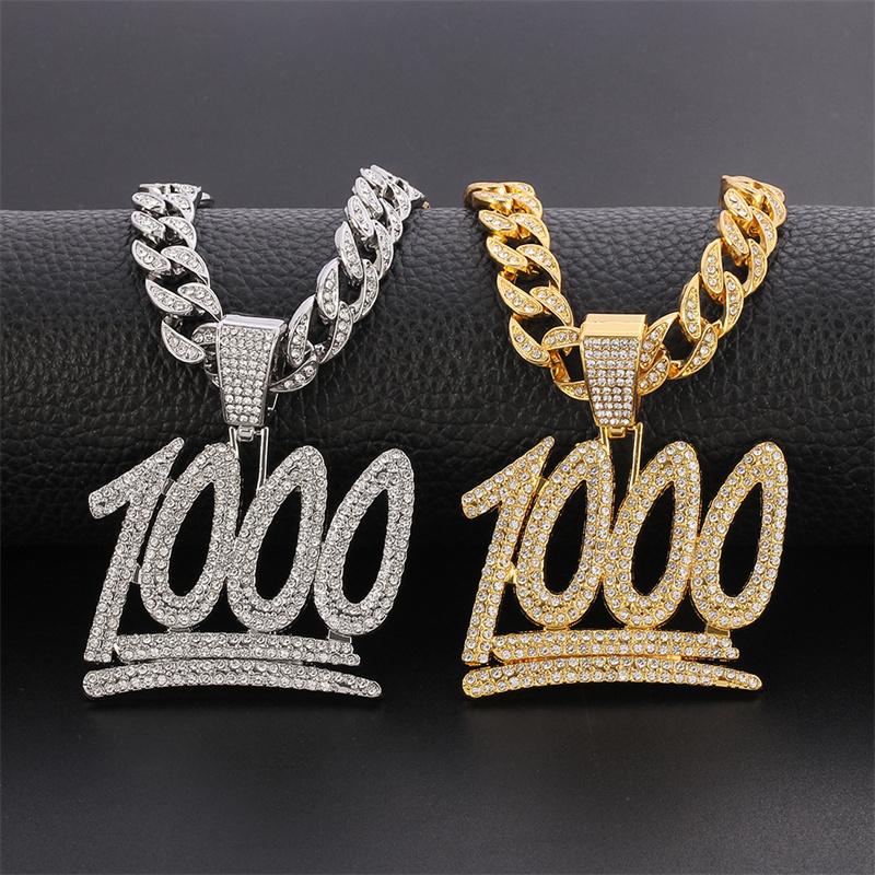 Pendant Necklaces Men Hip Hop 1000 Number Necklace With Miami Cuban Chain Iced Out Bling HipHop Male Fashion Jewelry
Pendant Necklaces Men Hip Hop 1000 Number Necklace With Miami Cuban Chain Iced Out Bling HipHop Male Fashion Jewelry