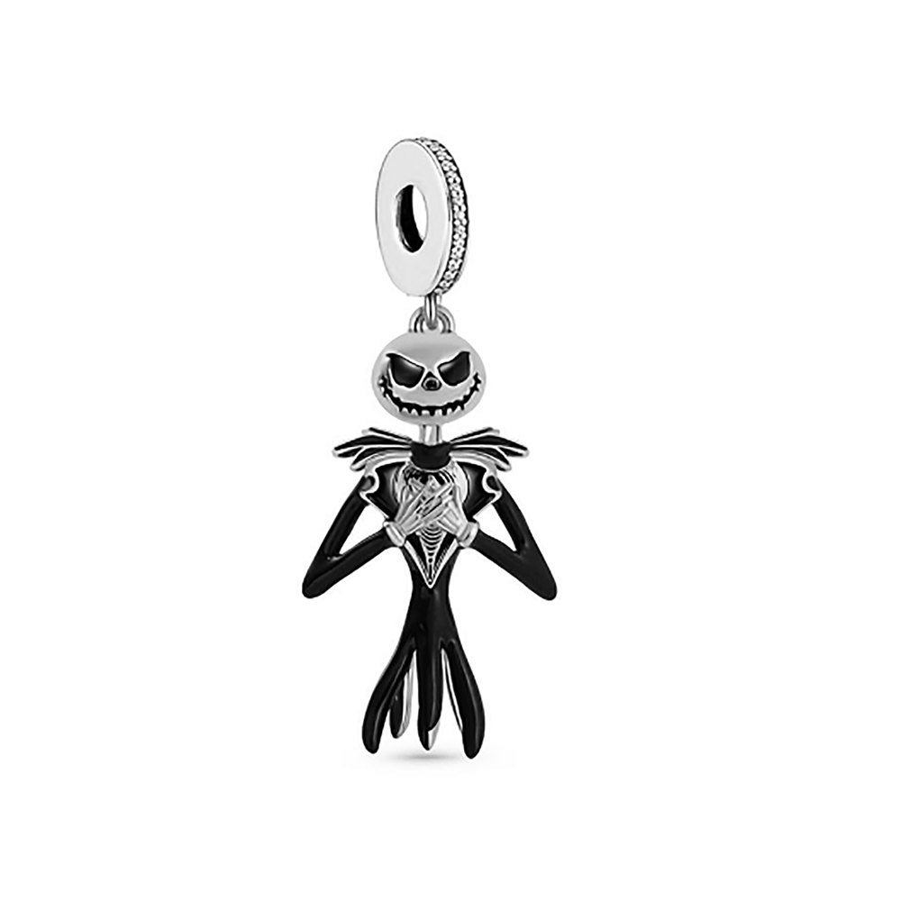 Fit Original Brand Charm Bracelet Authentic 925 Sterling Silver Black Jack Pumpkin Pendant Bead For Making Women Halloween Necklace Berloque