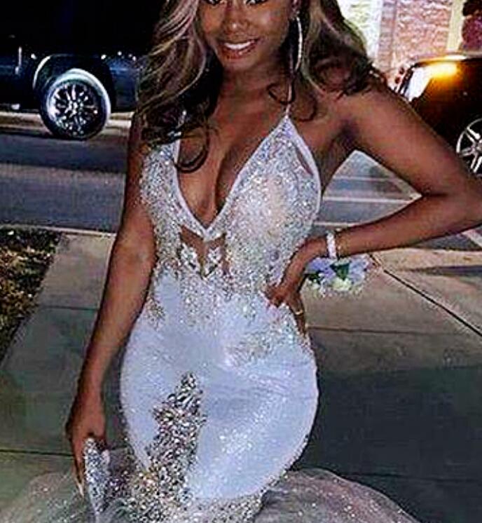 2021 Plus Size Arabic Aso Ebi Sparkly Mermaid Sexy Prom Dresses Lace Beaded Crystals Evening Formal Party Second Reception Gowns Dress ZJ215